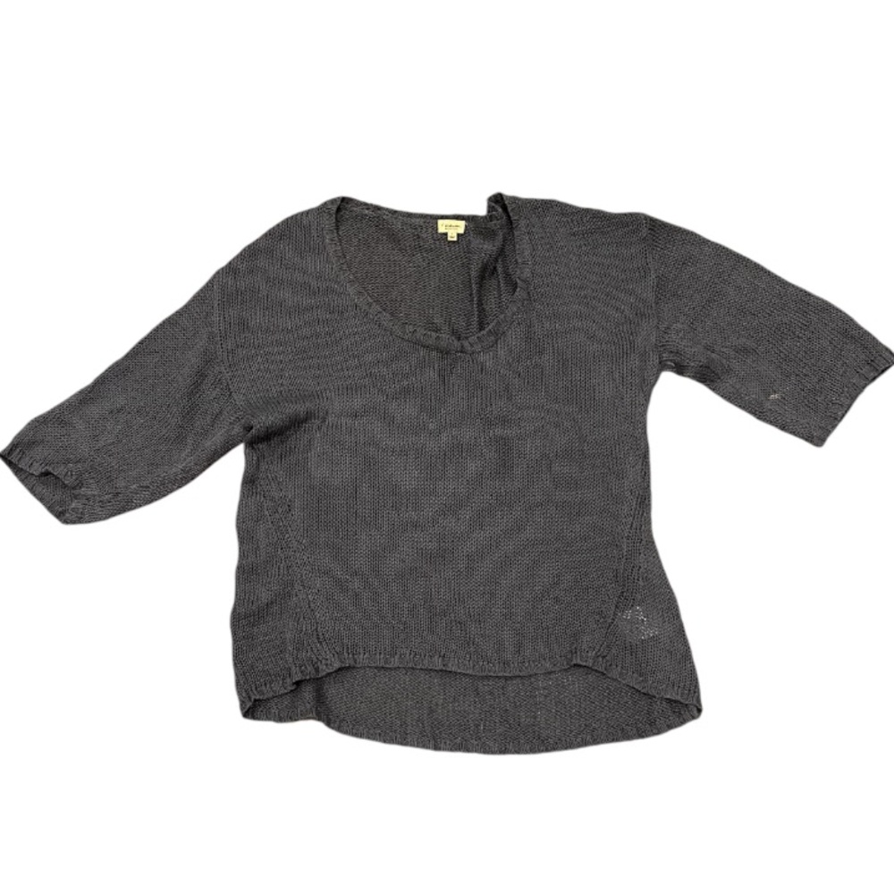 T.Babaton silk and linen blend dark grey knit